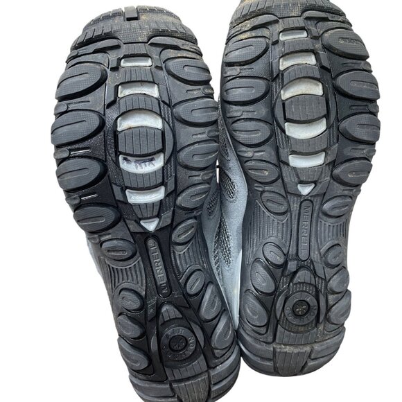 Merrell Mens Gray Black suede mesh Lows Hiking trail Sneakers SZ 10 SKU 9420 - Picture 5 of 14